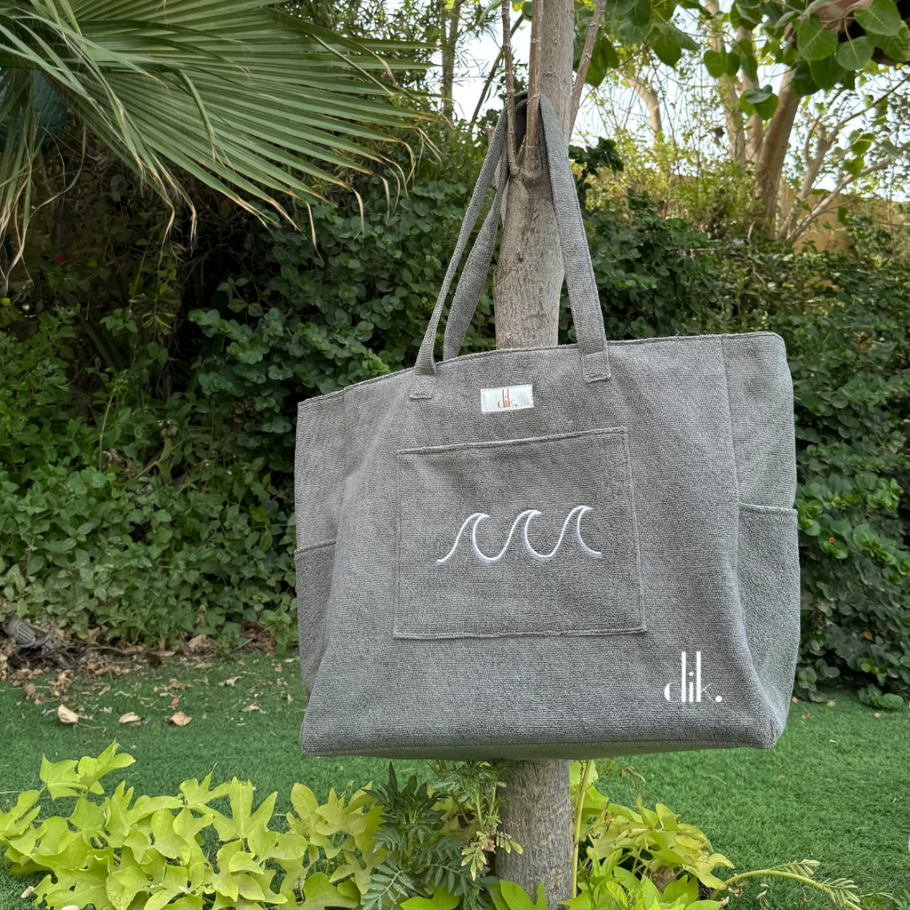 Carry-All Terry Tote Bag Kuwait | Custom Travel & Beach Bag – clik