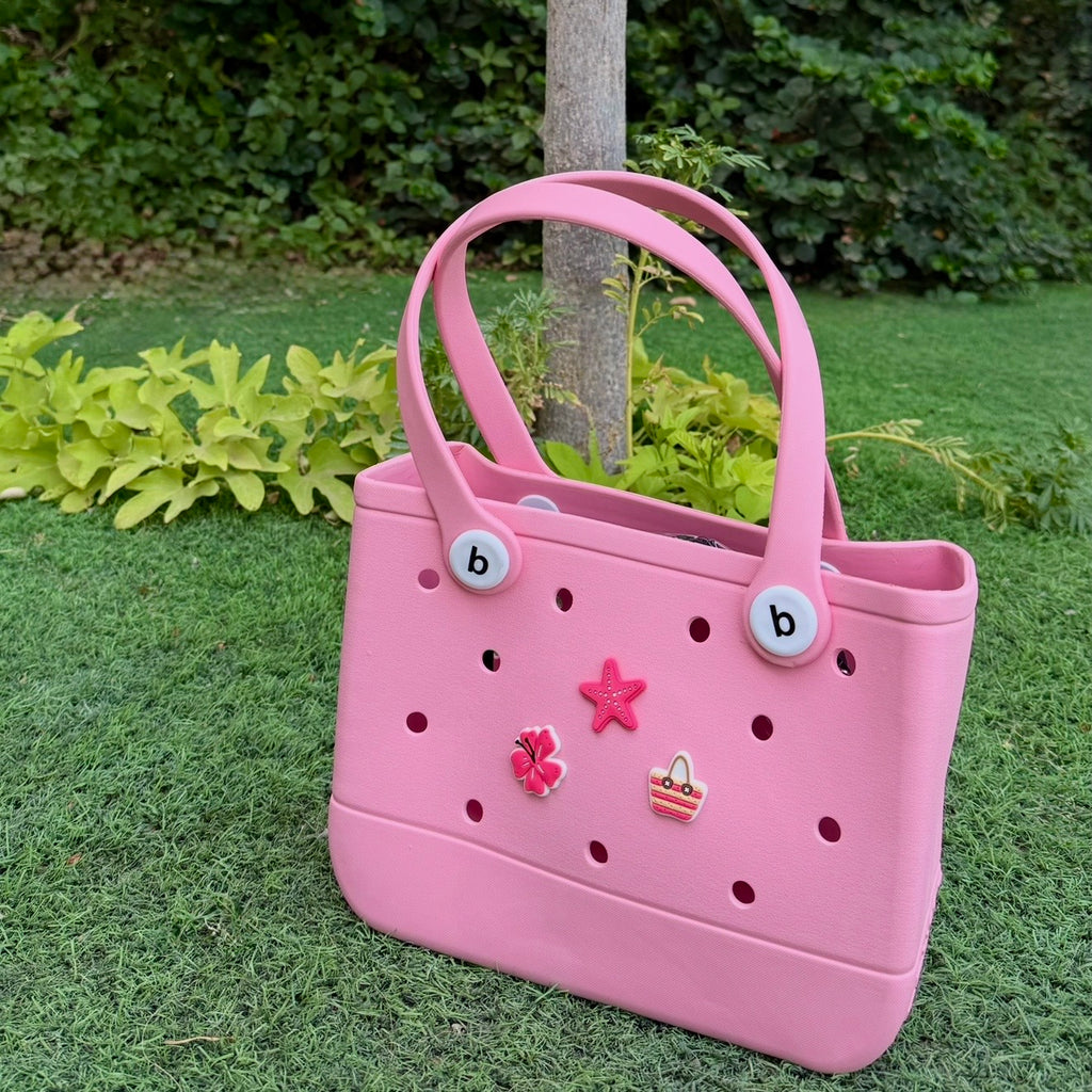 Beach Tote Bag with Charms