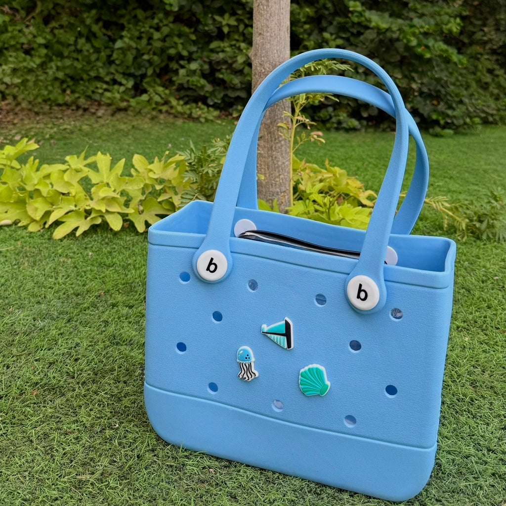 Beach Tote Bag with Charms
