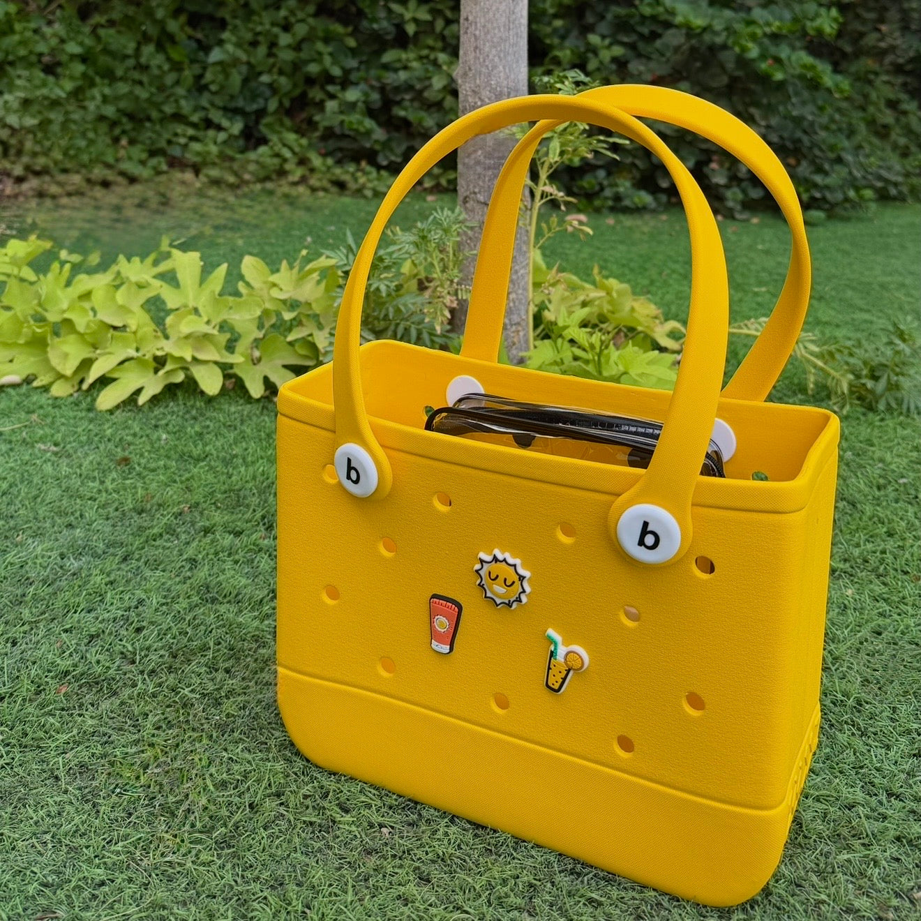 Beach Tote Bag with Charms