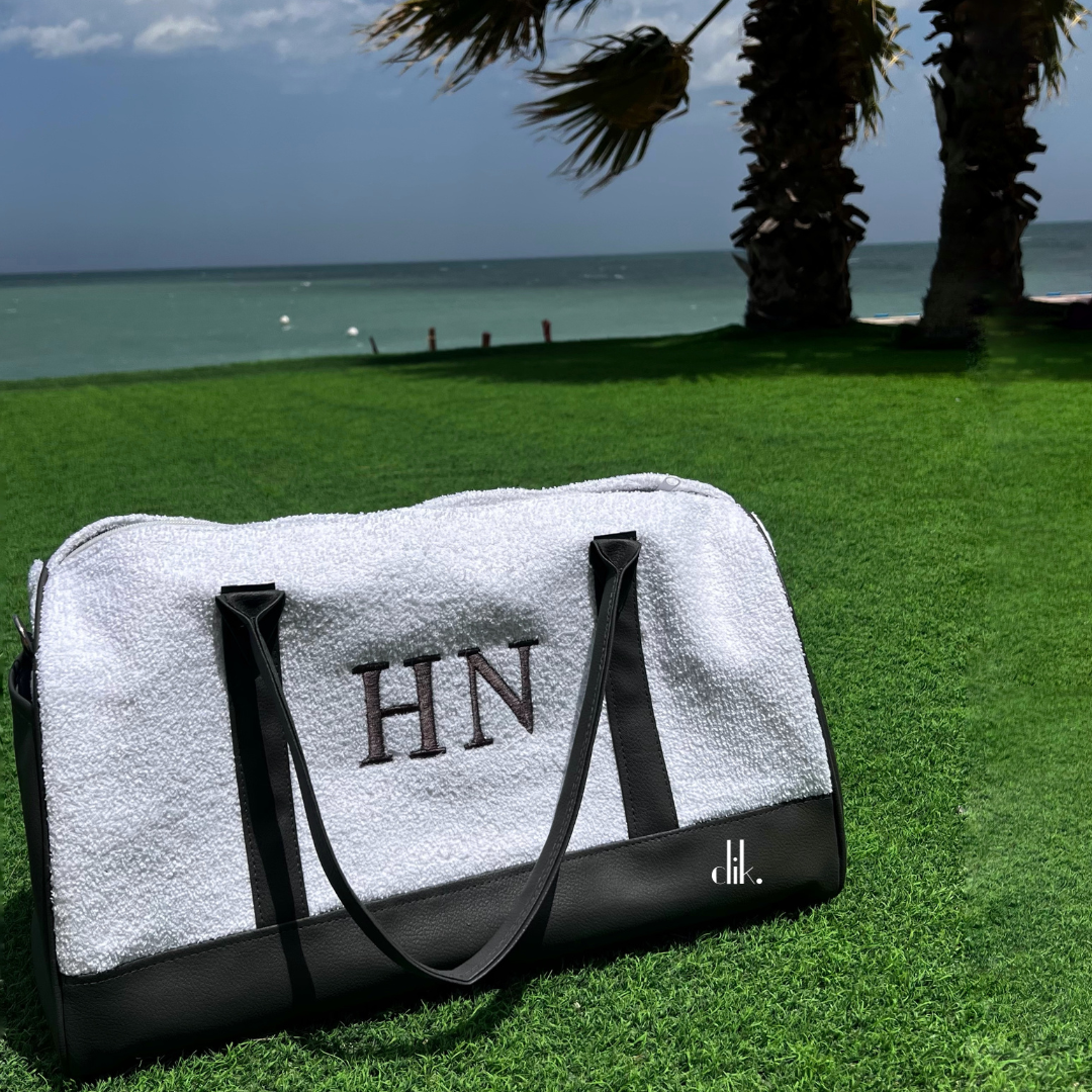 Riviera Bag Kuwait | Leather & Towel Fabric Duffel – clik