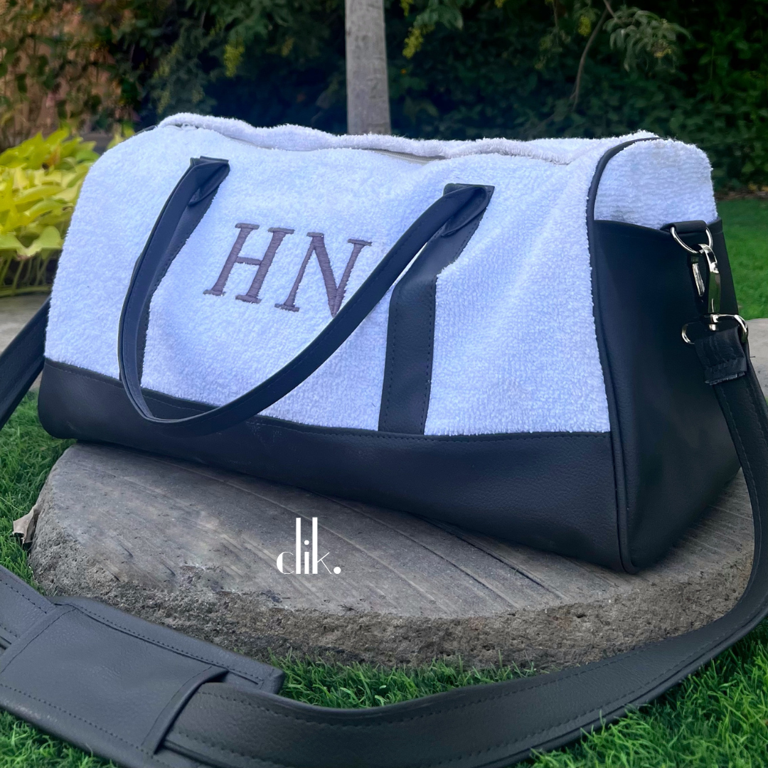 Riviera Bag Kuwait | Leather & Towel Fabric Duffel – clik