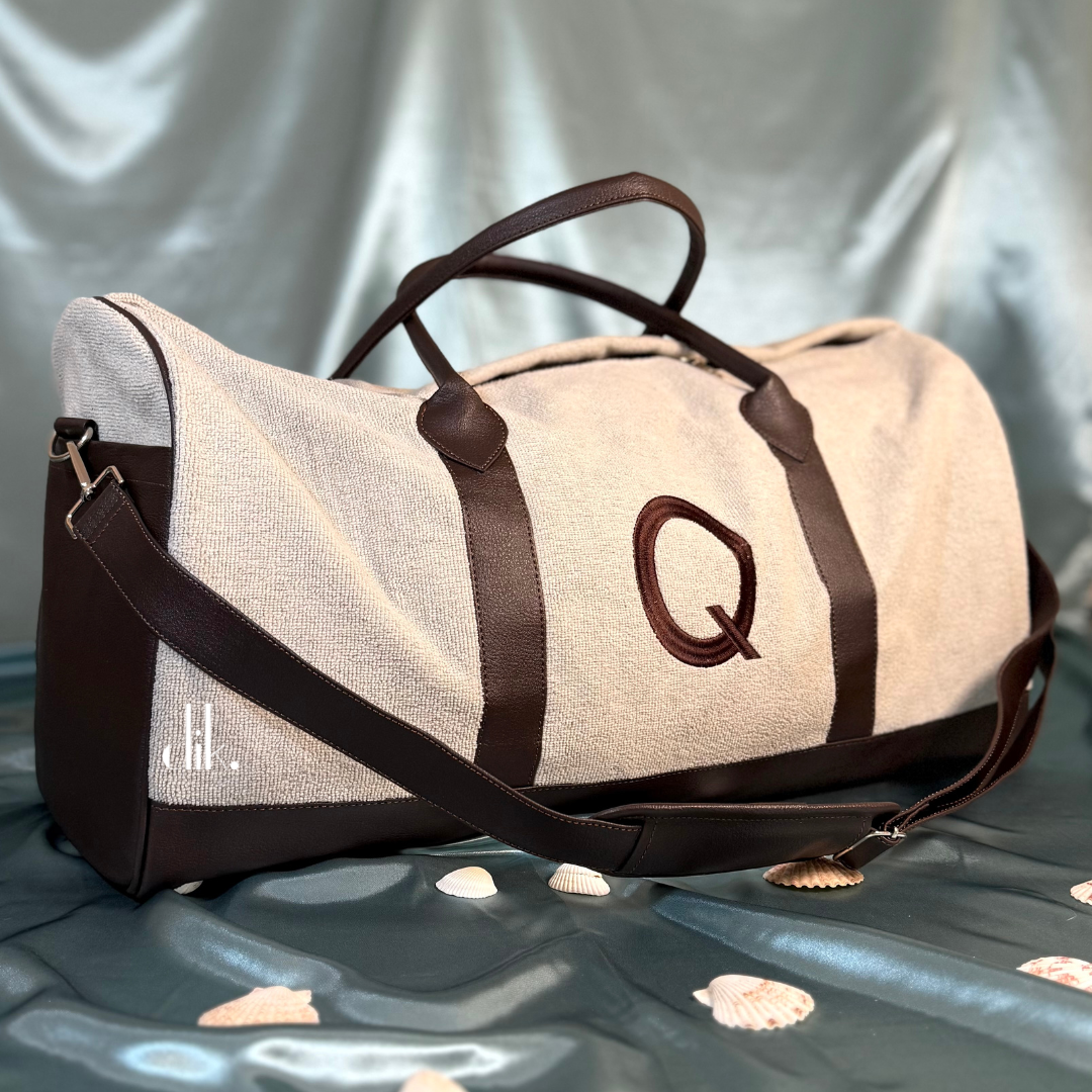 Riviera Bag Kuwait | Leather & Towel Fabric Duffel – clik