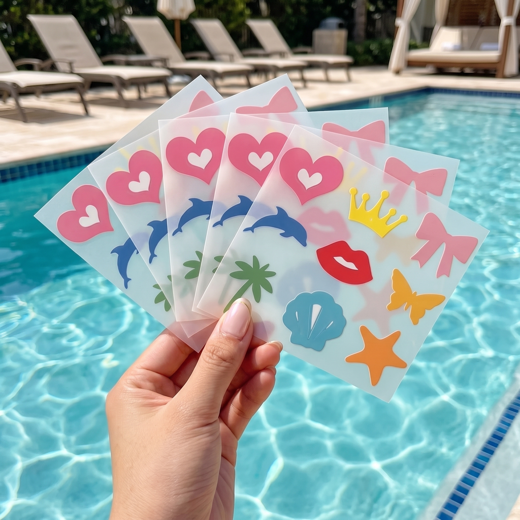 Tan Line Stickers - Beach Shape Pack