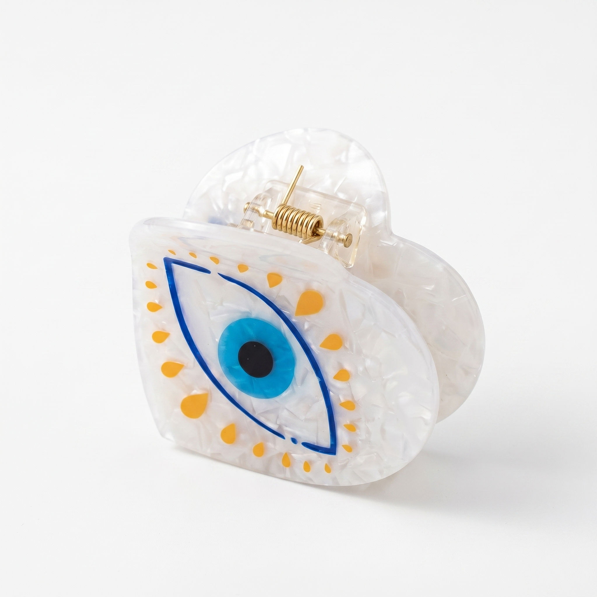Heart Evil Eye Hair Clip